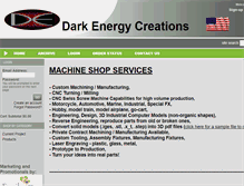 Tablet Screenshot of darkenergycreations.com